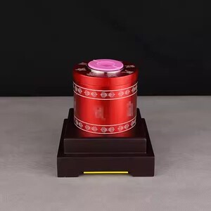 家居民族用品插电手摇电动底座办公玄关桌面转筒底座装饰品摆件