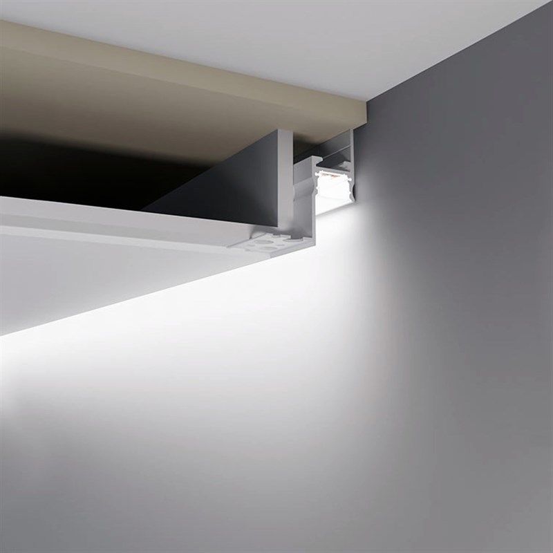 嵌入式线型灯槽悬浮吊顶洗墙灯槽暗装线形灯铝槽预埋反光线性条灯,家装灯饰光源,室内LED灯带,淘宝优惠券,粉丝福利购,淘宝优惠卷