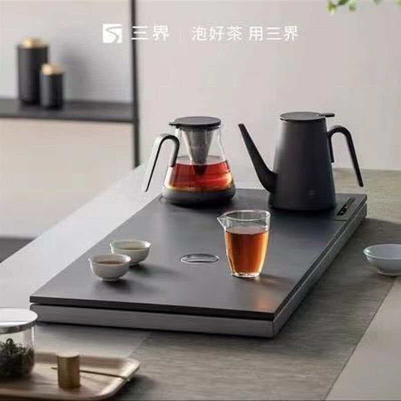 三界Q3茶盘自动上水功夫泡茶台多功能一体家用带烧水茶盘套装
