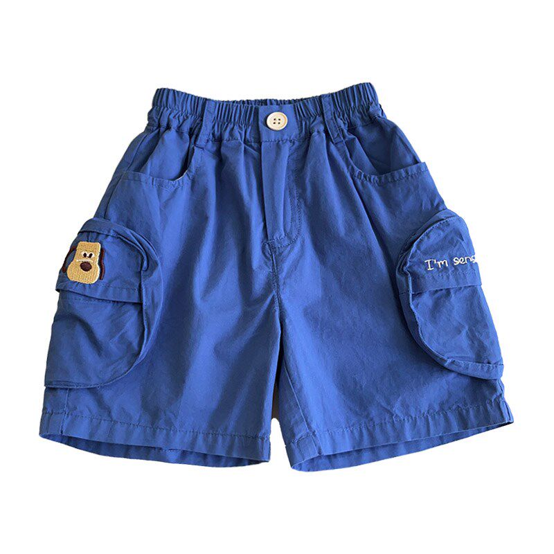 掌门狗~儿童夏季立体口袋休闲短裤男童纯棉工装五分裤宝宝百搭潮