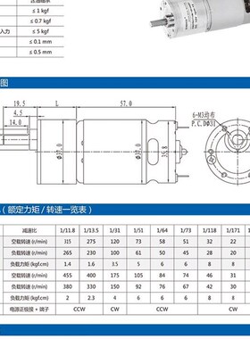 ZGB37RH 12V24V正科37mm直流齿轮减速电机马达正反转大扭矩可调速