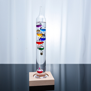 伽利略彩球温度计办公室卧室客厅桌面摆件生日礼物创意家居装饰品