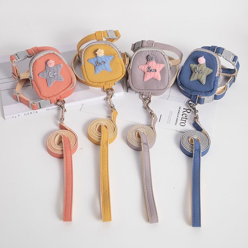 狗狗牵引绳自带背包泰迪比熊博美小型幼犬猫咪胸背带遛狗绳背心式,宠物/宠物食品及用品,猫牵引绳,淘宝优惠券,粉丝福利购,淘宝优惠卷