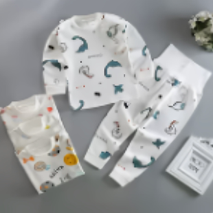 宝宝高腰护肚裤 婴儿纯棉秋衣秋裤 套装