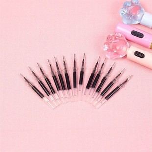 蓝色黑色流沙笔短替芯5cm仙女棒中性笔芯0.5mm学生学习文具少女心