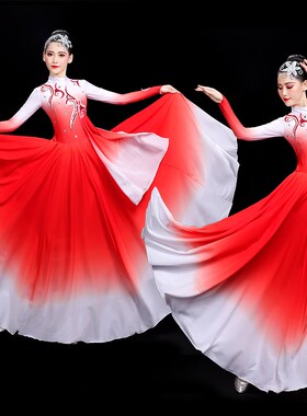 开场舞大摆裙新款灯火里的中国720演出服我和我的祖国长裙歌伴舞