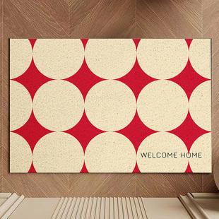 可裁剪家用星眠黑红入户门地垫耐磨脚垫丝圈蹭土门垫玄关地毯