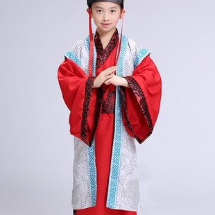 儿童古装汉服男童 古代宰相大臣唐装汉服三国 舞台影视剧演出服装