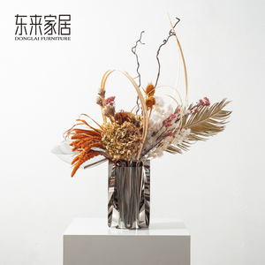 东来家居高端干花插花摆件客厅餐桌摆花样板间售楼处营销中心陈设