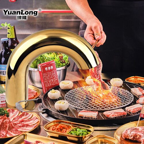 韩式烤肉排烟设备商用下排烟弯头弯脖烟管烟罩烤肉店不锈钢排烟管