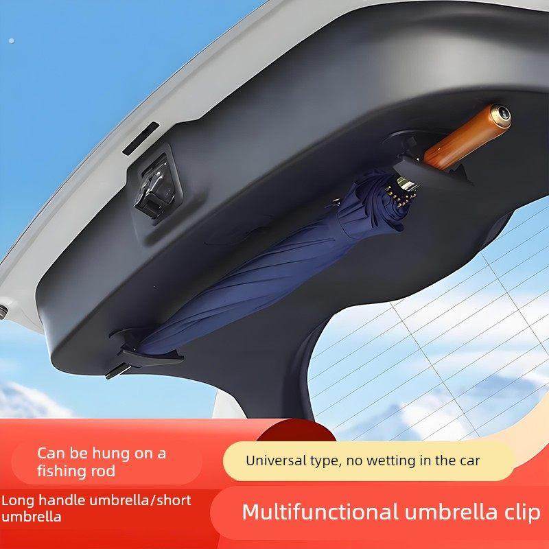 车载汽车上用雨伞收纳固定架SUV座椅后备箱车内用尾箱挂钩勾粘钩*