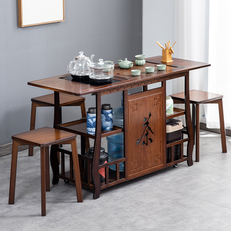 移动茶台阳台茶桌椅组合新中式办公功夫套装一体家用小户型泡茶几,住宅家具,家用茶台/茶桌,淘宝优惠券,粉丝福利购,淘宝优惠卷