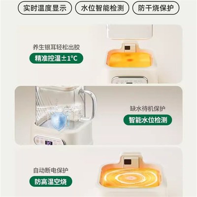 巴森小方炖养生壶家用多功能全玻璃煮茶器烧水壶小型办公室花茶壶