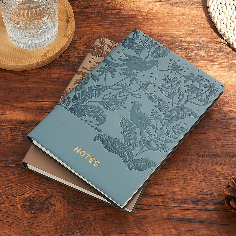 花鸟图案商务办公用轻奢a5笔记本子文艺精致100g加厚纸高级日记本,文具电教/文化用品/商务用品,笔记本/记事本,淘宝优惠券,粉丝福利购,淘宝优惠卷