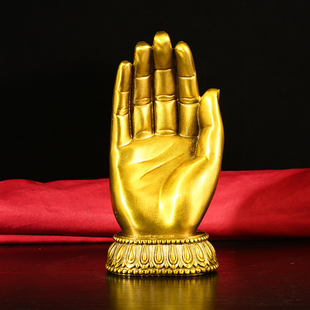黄铜纯铜大号如来神掌佛手五指山铜观音佛手只手遮天铜工艺品摆件