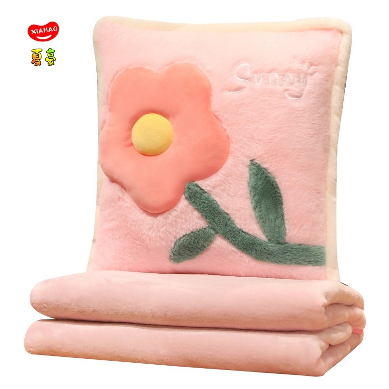 花朵抱枕被子两用三合一靠垫靠枕办公室午睡神器车载毛毯空调被,居家布艺,抱枕被,淘宝优惠券,粉丝福利购,淘宝优惠卷