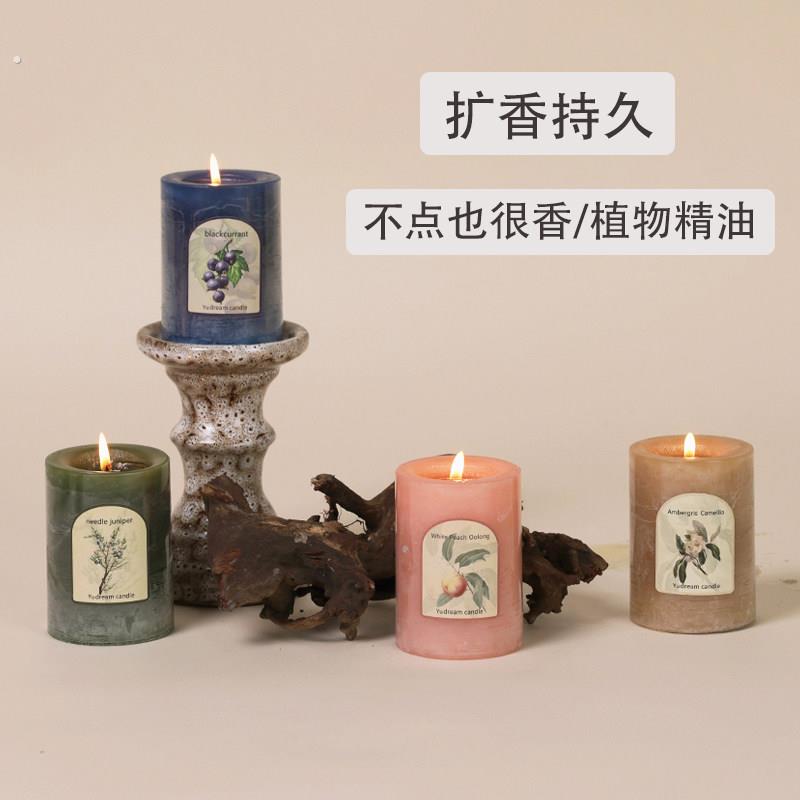 香薰蜡烛精油持久扩香大号摆件家居软装小众高级装饰品玫瑰浪漫