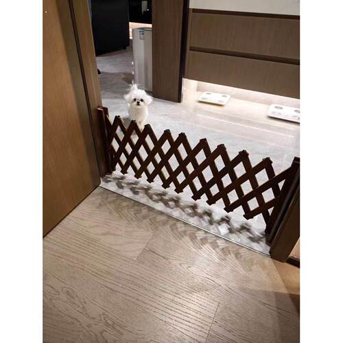 宠物围栏狗笼隔断拦狗栅栏阳台隔离门可伸缩栅栏门挡狗挡猫兔护栏