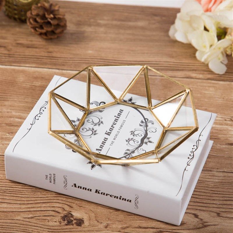 欧式简约 几何八角形玻璃收纳盘摆盘器皿创意婚礼甜品区装饰盘,家居饰品,其他花器,淘宝优惠券,粉丝福利购,淘宝优惠卷