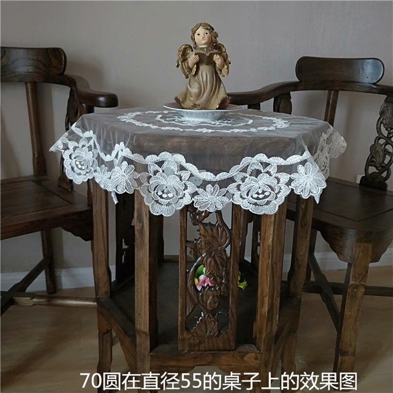 欧式桌布蕾丝圆形奢华复古蕾丝桌布床头柜小家电多用盖巾桌布布艺,居家布艺,桌布,淘宝优惠券,粉丝福利购,淘宝优惠卷