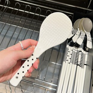 勺子专人专用陶瓷家用汤勺汤匙可爱儿童吃饭少盛汤喝汤勺小勺筷子