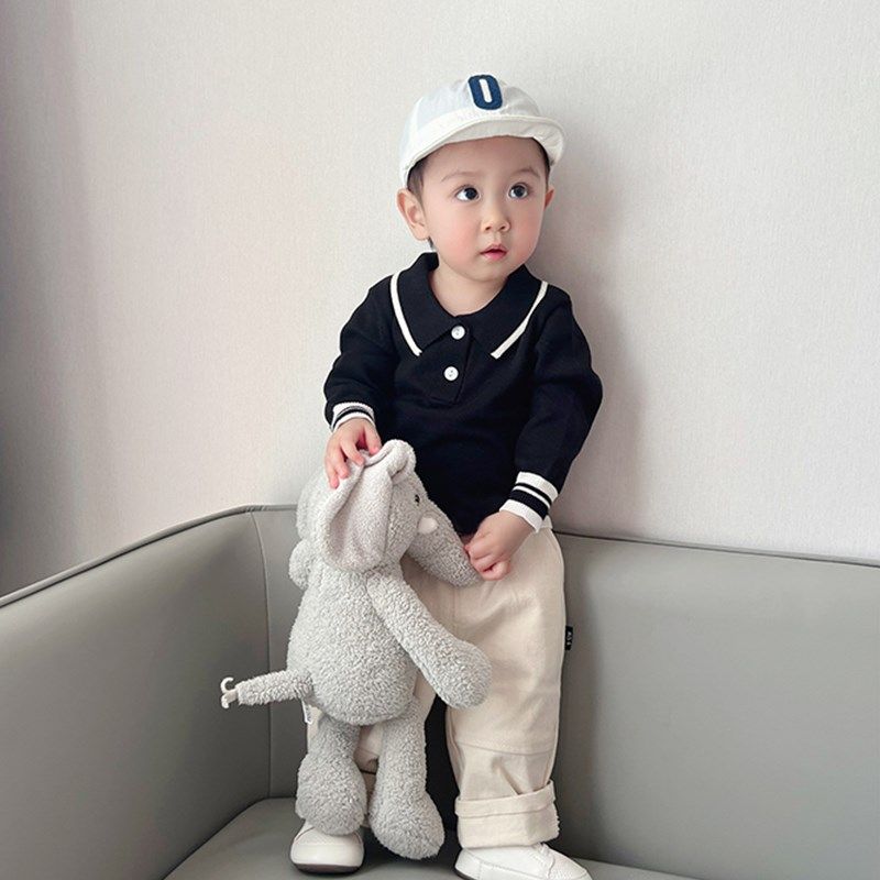 宝宝针织衫2023秋季新款男童翻领Polo衫套头衫婴儿棉线衣春款上衣,童装/婴儿装/亲子装,儿童POLO衫,淘宝优惠券,粉丝福利购,淘宝优惠卷