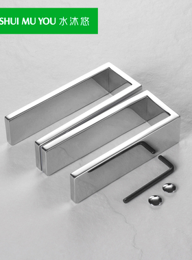 玻璃门淋浴房把手镜光不锈钢实心款 304不生锈浴室门拉手L8AS明装