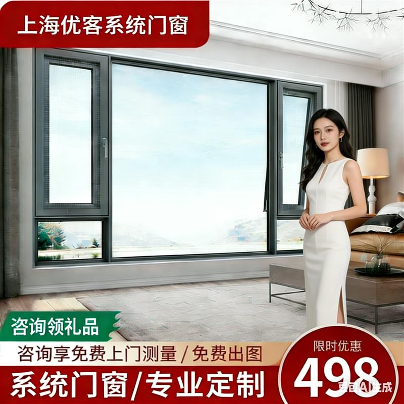 上海断桥铝封阳台落地隔音窗铝合金门窗封阳台别墅客厅露台阳光房