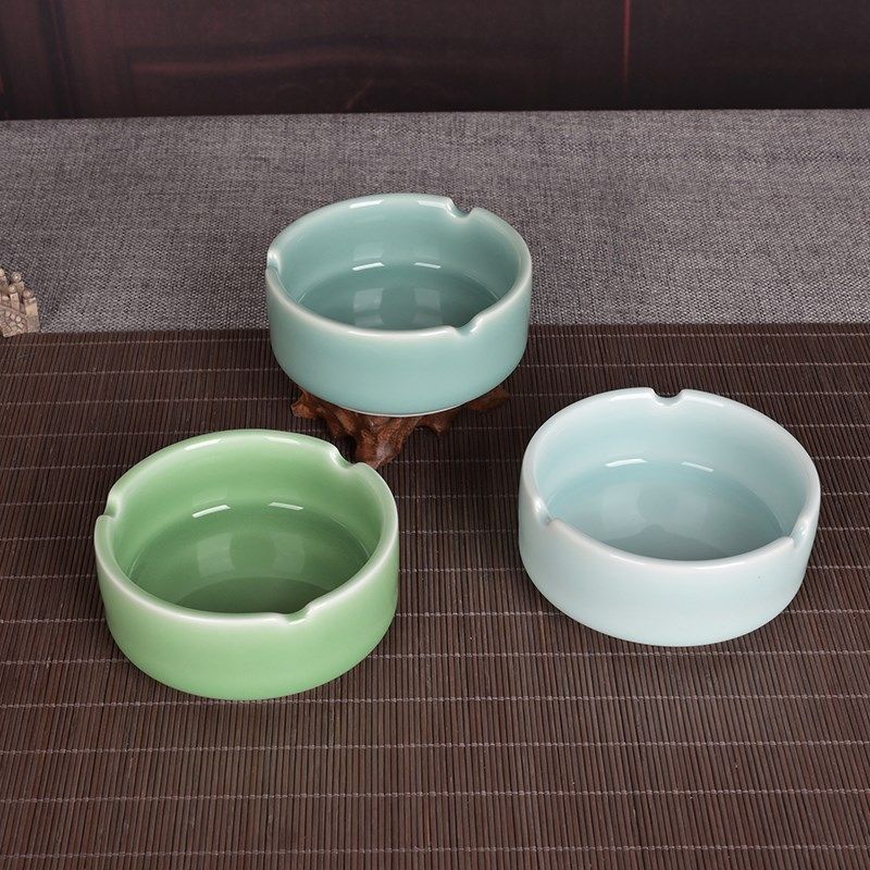 精品青瓷个性小号烟灰缸陶瓷家用客厅酒店有口烟缸创意工艺礼品,节庆用品/礼品,时尚烟灰缸,淘宝优惠券,粉丝福利购,淘宝优惠卷