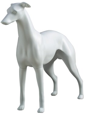 灵缇犬狗摆件宠物用品展示模特衣服架子玻璃钢材质前腿可拆卸模型