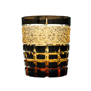 江户切子玻璃杯子水晶酒杯手工威士忌杯琥珀洋酒杯生日礼物送男士