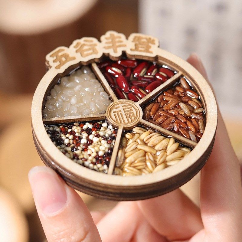 创意国潮五谷丰登冰箱贴磁贴乔迁新居个性装饰木质复古高级感,家居饰品,冰箱贴,淘宝优惠券,粉丝福利购,淘宝优惠卷