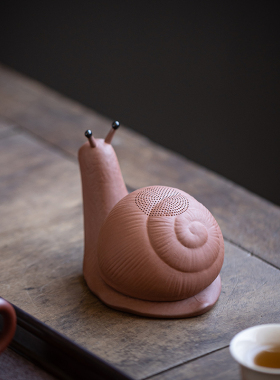 蜗牛紫砂摆件办公室茶室茶桌桌面创意小蜗牛茶叶过滤器茶宠茶漏