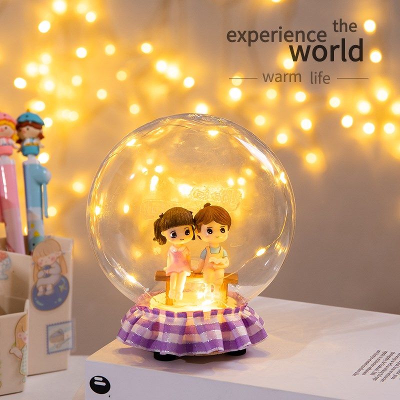 情人节男女朋友创意生日礼物 星星灯爱心灯可爱娃娃桌面装饰摆件,家居饰品,创意礼品,淘宝优惠券,粉丝福利购,淘宝优惠卷