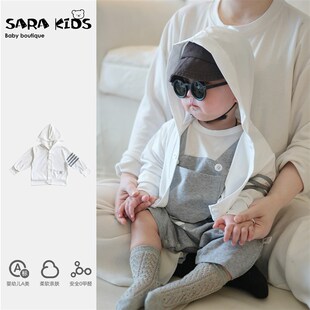 婴儿夏季防晒衫新款宝宝夏装连帽空调衫婴幼儿夏天薄款小开衫外套