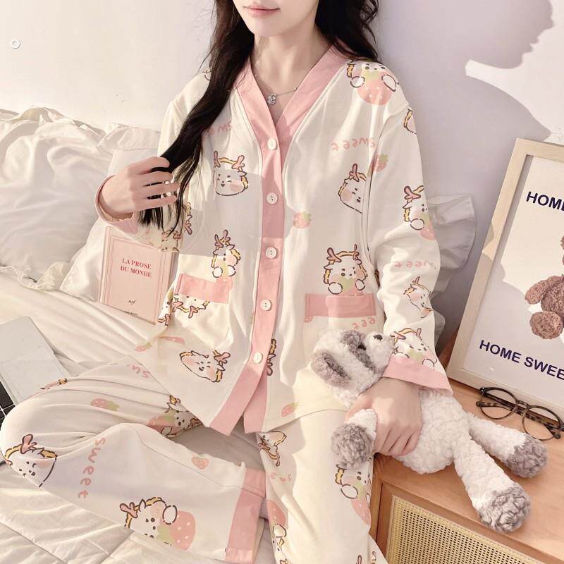 夏季月子服孕妇睡衣春秋季薄款产后怀孕期产妇哺乳家居服套装