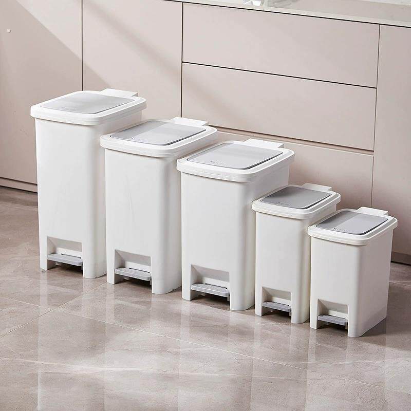 化妆室厕所脚踩垃圾桶带盖子带盖子子家用有盖按压夹缝脚踏式方形