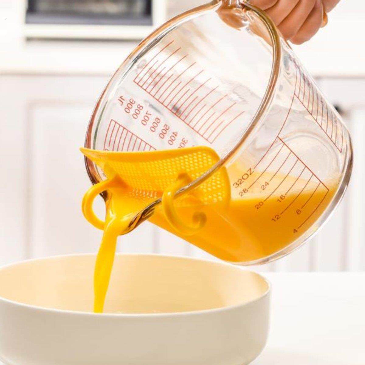 玻璃打蛋碗打鸡蛋专用碗蛋液过滤量杯淘米神器鸡蛋过滤杯沥水碗
