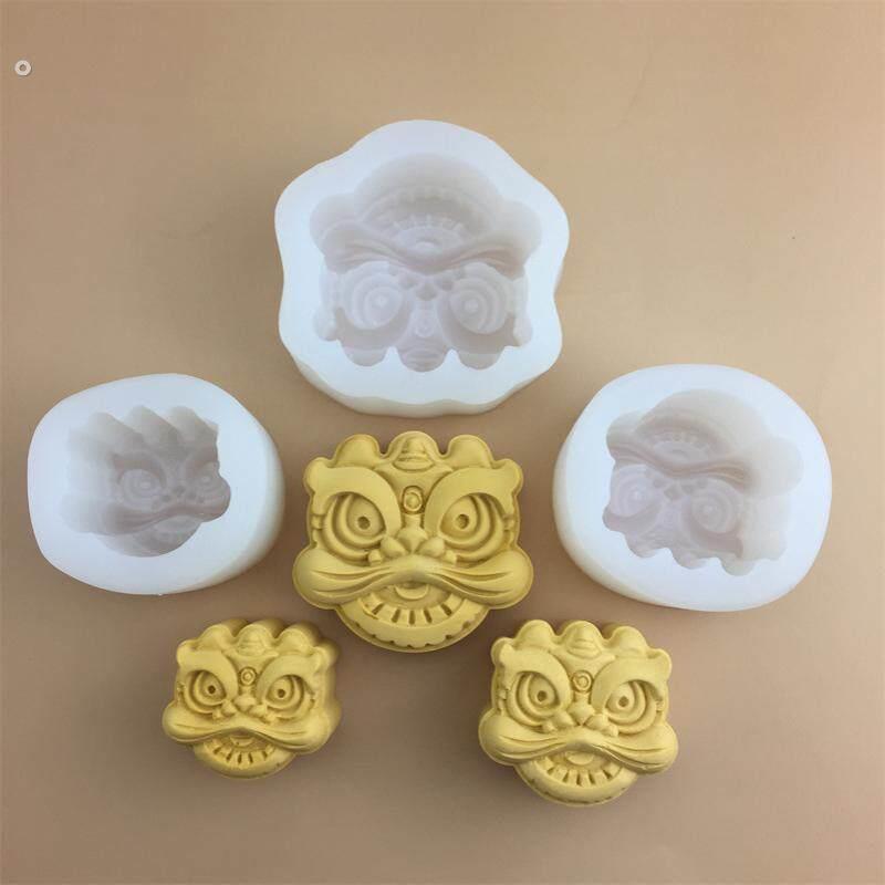 狮子模具中式喜庆醒狮子硅胶模具糕点冰激凌慕斯蛋糕香薰蜡烛模具