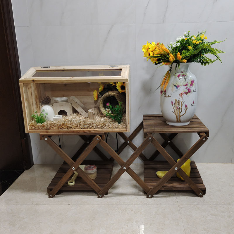 实木芦丁鸡饲养箱养殖宠物保温窝大码豪华造景科尔爬宠仓鼠饲养笼