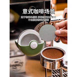 咖啡滤纸收纳盒过滤纸58mm51圆形器具便携式壁强力挂粘贴储存盒