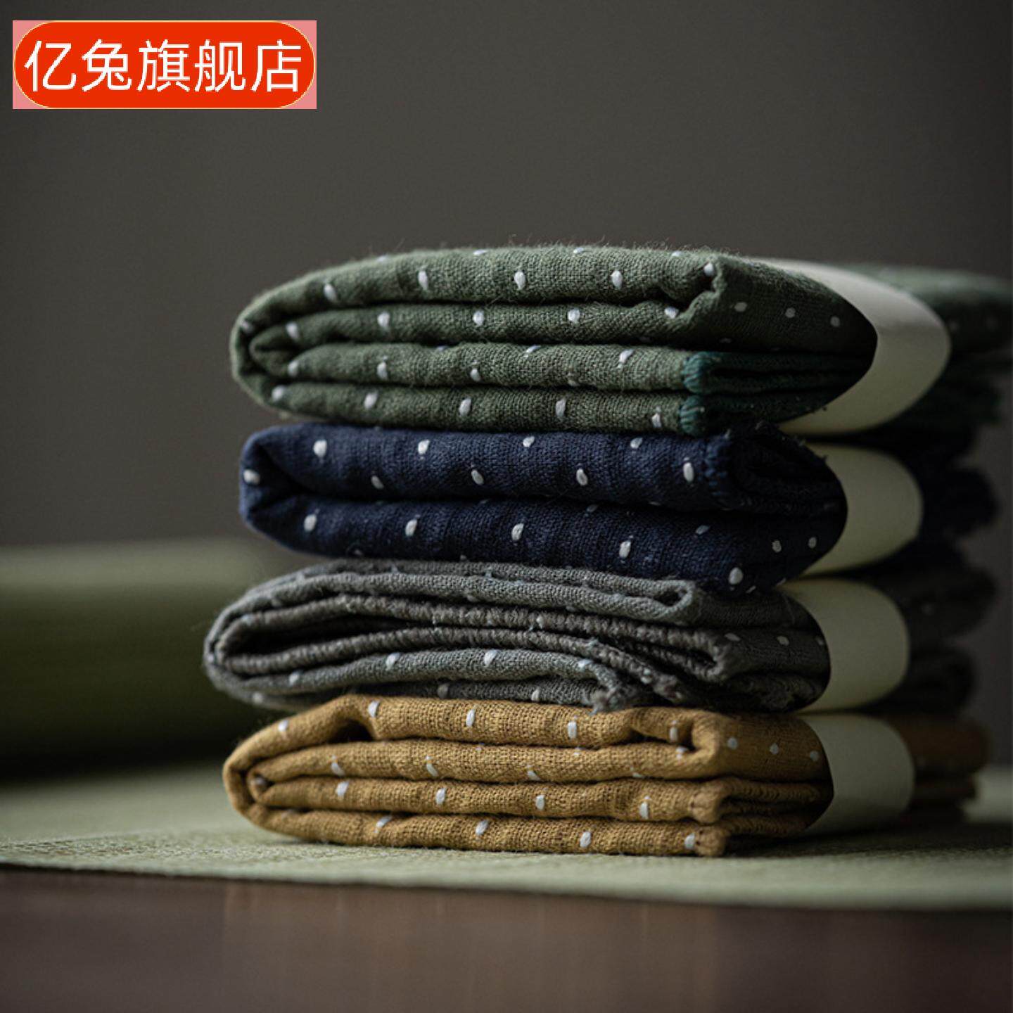 加厚棉麻茶巾吸水抹布桌布养壶