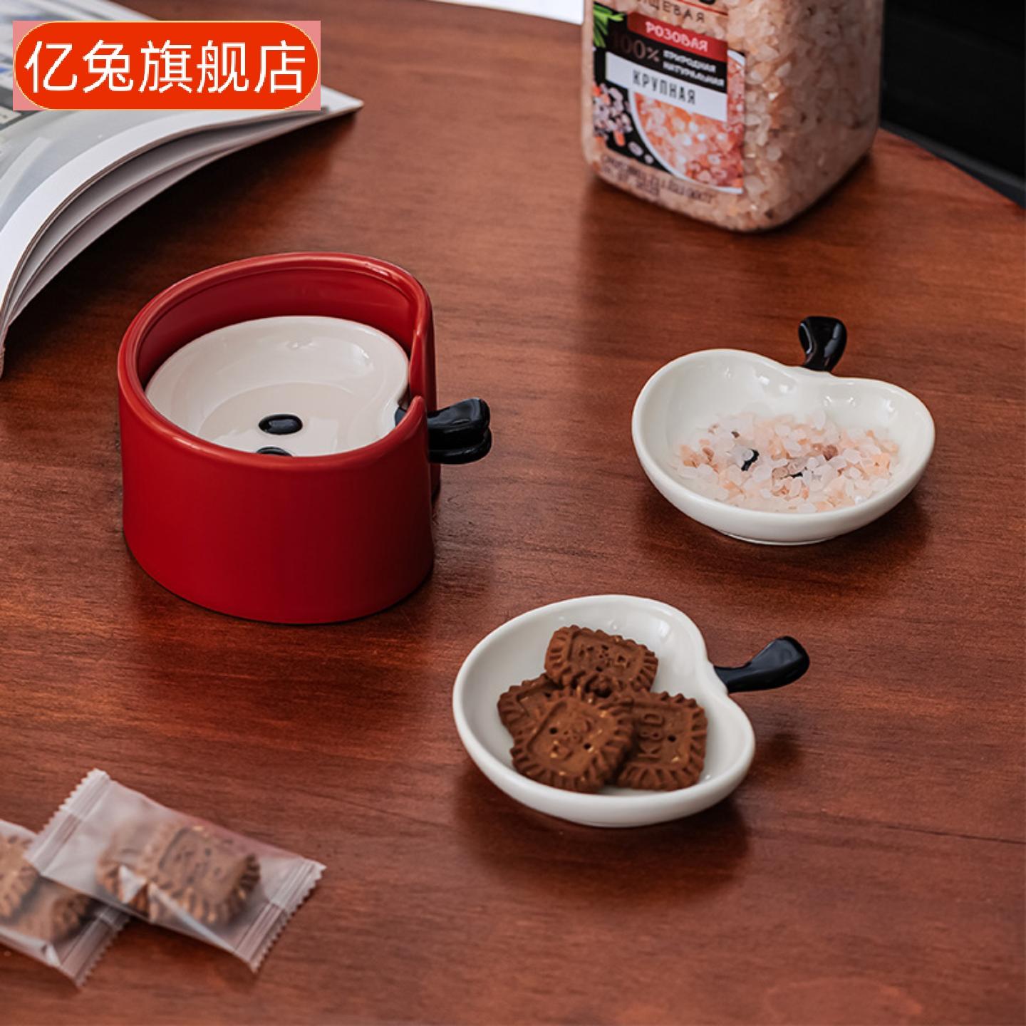 陶瓷创意卡通蘸料碟套装|家用+