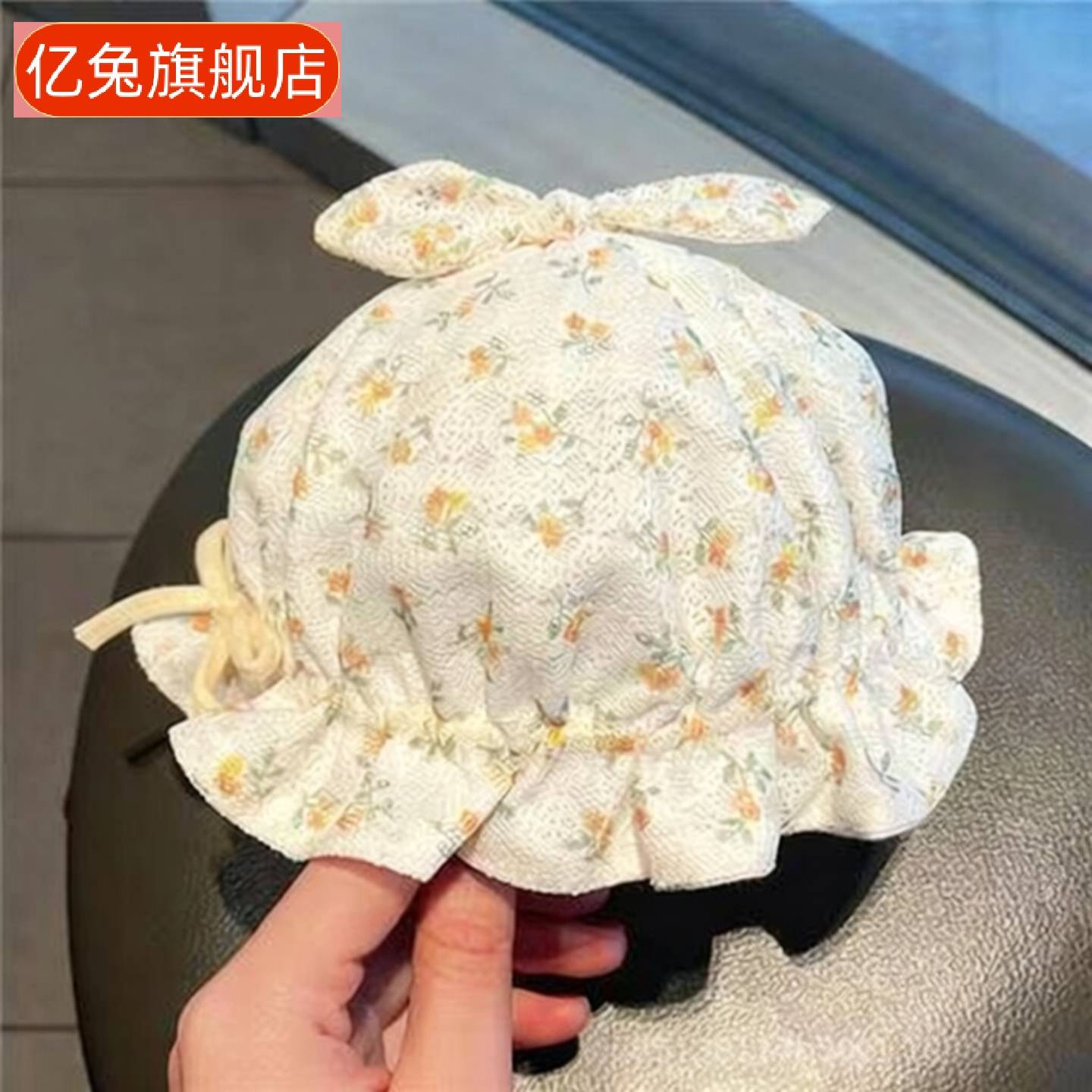 小花朵春款婴儿布帽网纱小淑女