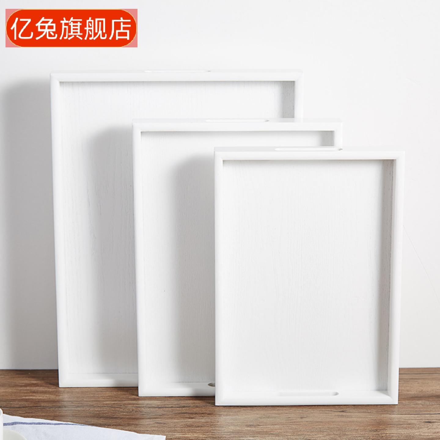 直销白色欧式木质托盘|实木茶盘