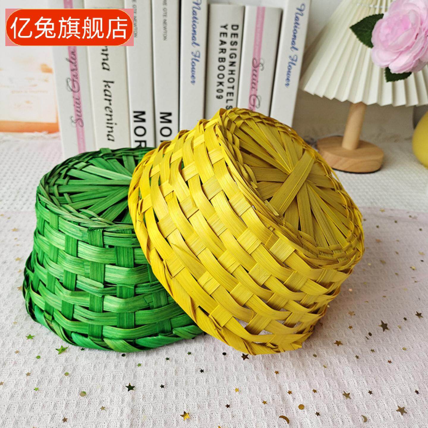 源头直供小竹筐竹编工艺品面包篮