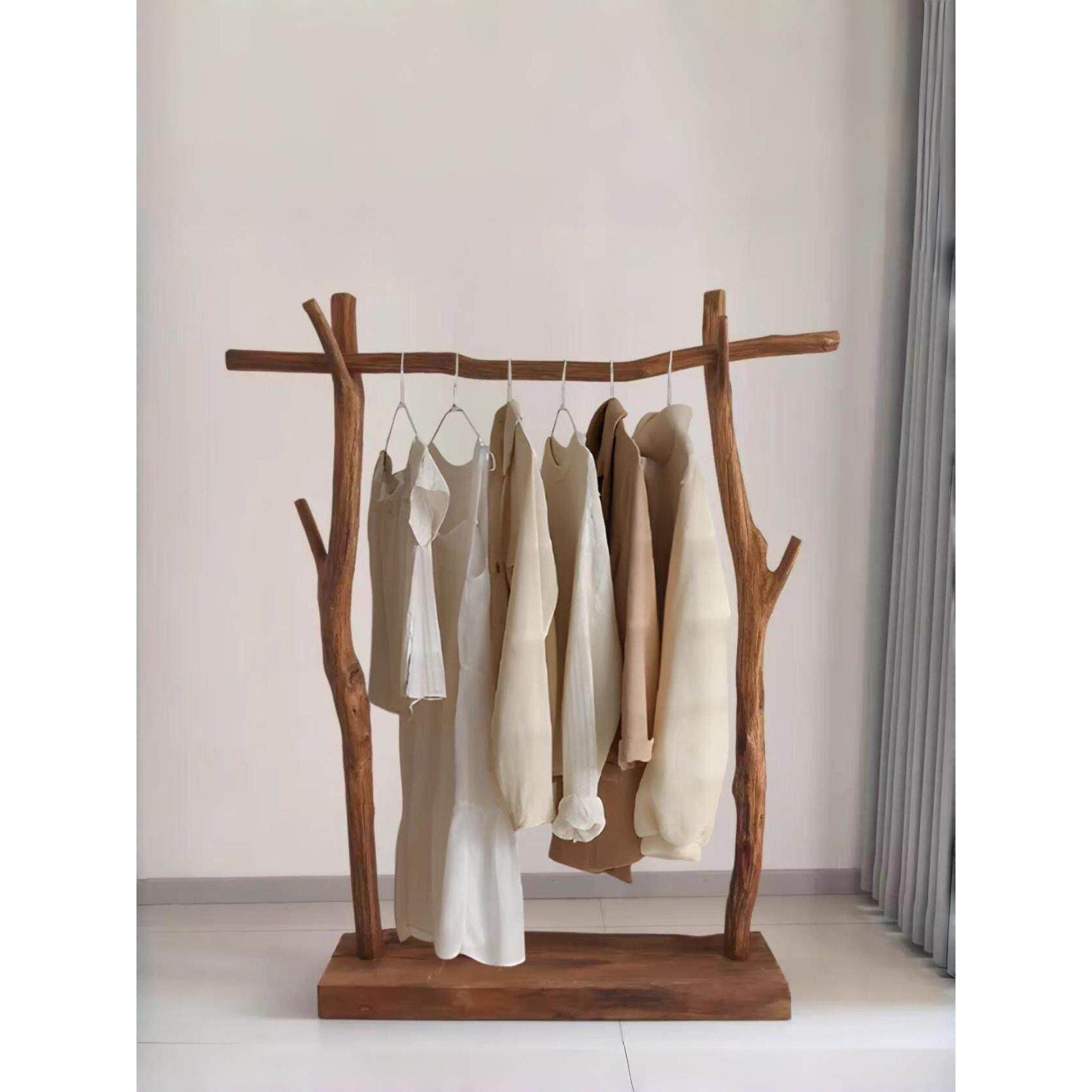 纯天然原木树枝衣帽架简约实用卧室衣帽架服装店展示架落地式衣架