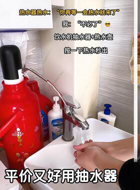 暖瓶抽水器电动充电式抽水泵家用纯净水桶自动吸水器取水压水器泵
