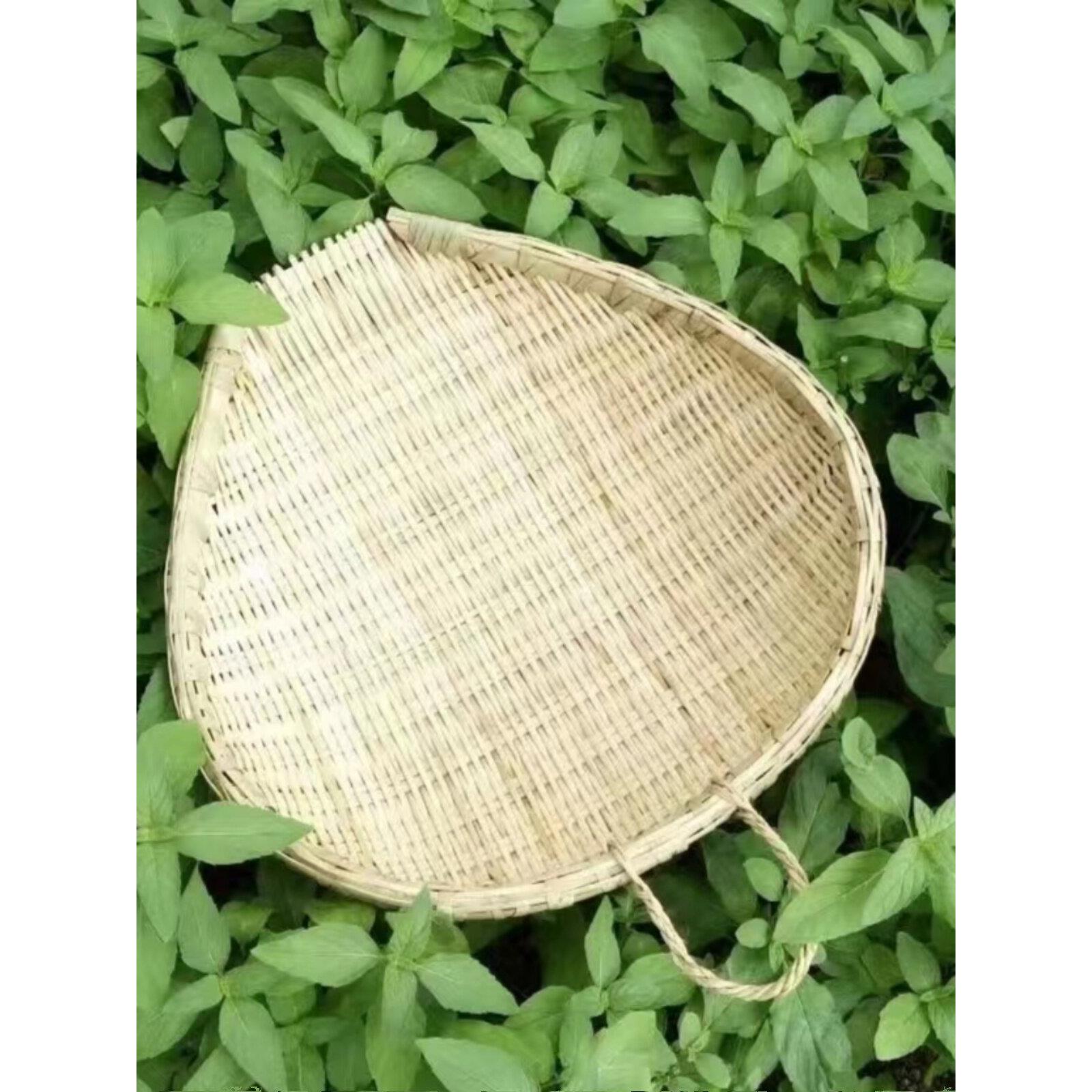 竹编筲箕纯手工工艺制品四川重庆老款筲箕竹品沥水米洗菜装水果篮