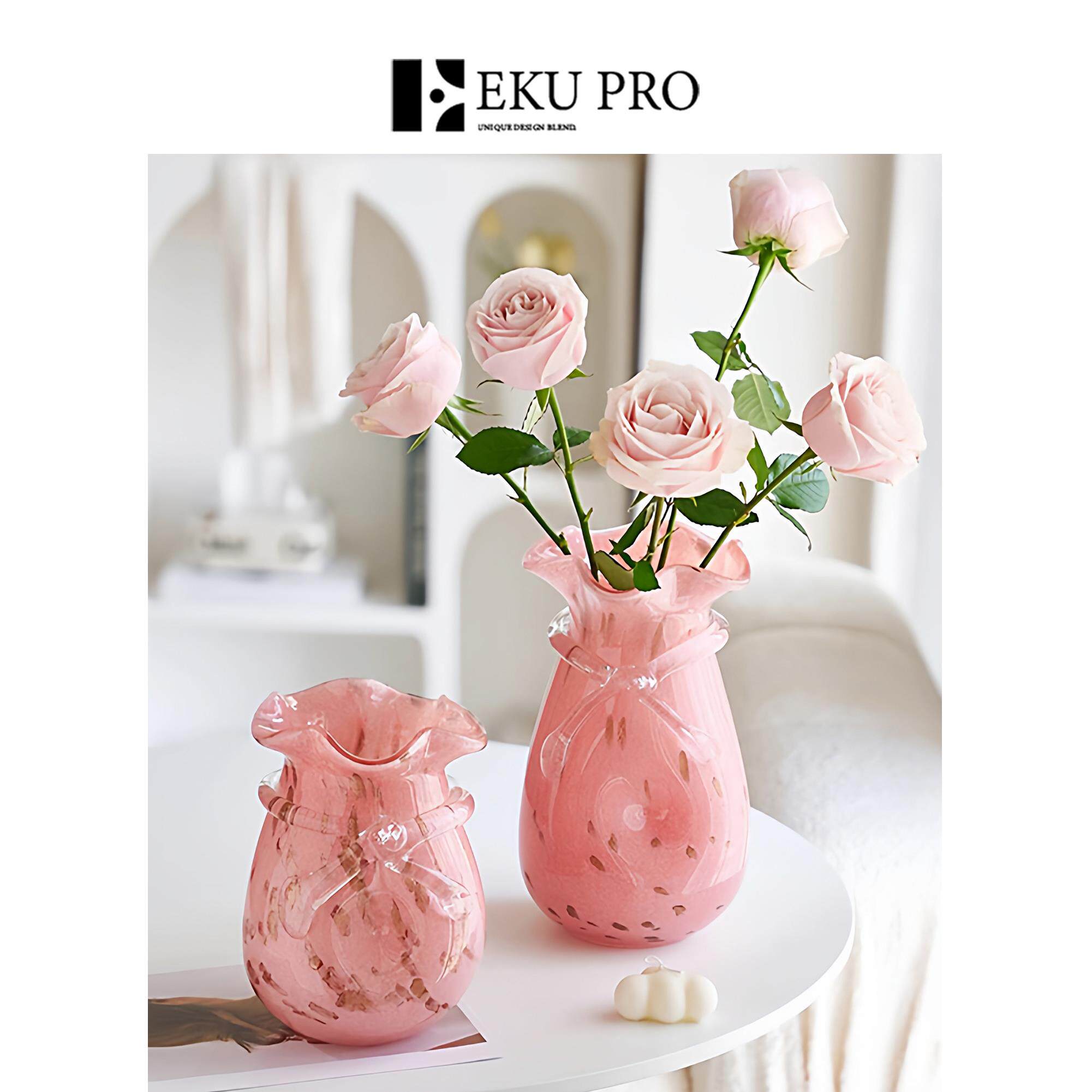 EKU PRO·柔萱·琉璃轻奢高级感玻璃花瓶插花器客厅装饰品 | Leaf